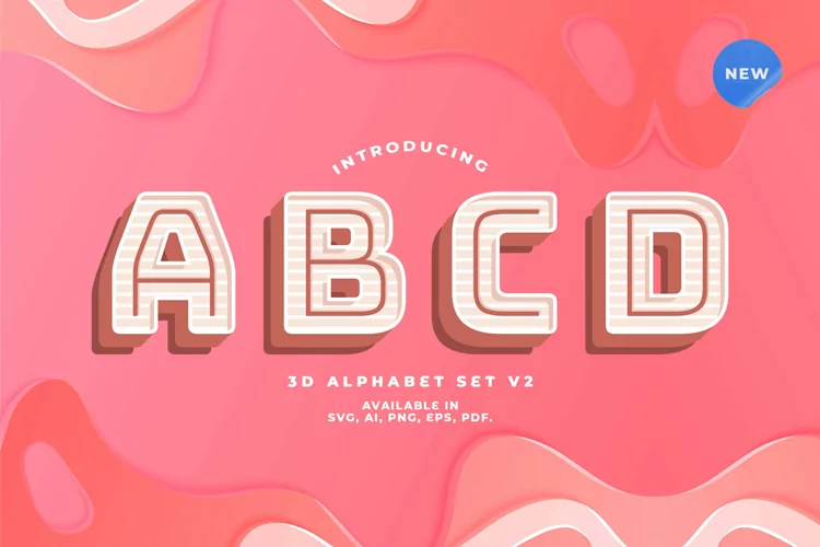 3D Alphabet Set V2