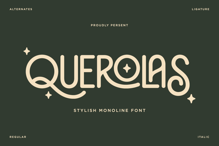 Querolas - Stylish Monoline Font
