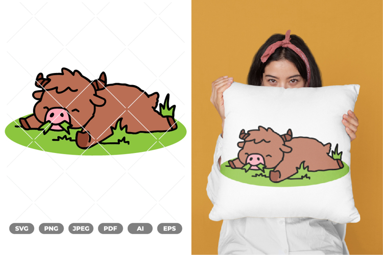 Baby Yak Colored SVG & Clipart