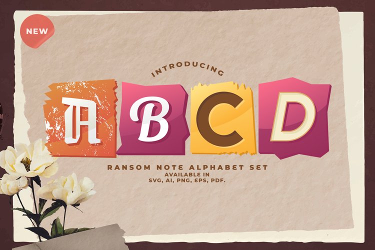 Newsprint Letters Set V1