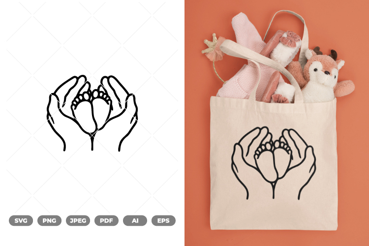 Mom and Baby Illustration SVG & Clipart