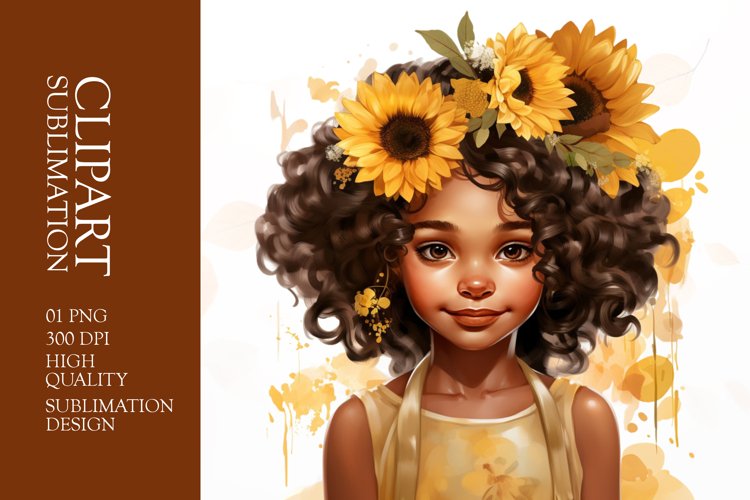 Watercolor Sunflower Clipart Image 23