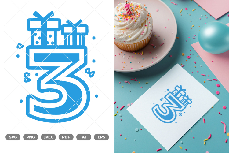 3rd Birthday SVG & Clipart