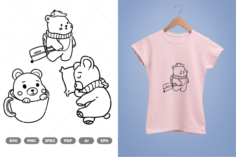 Kawaii Bear SVG & Clipart