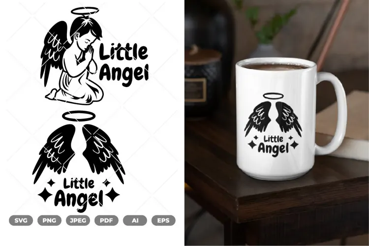 Little Angel SVG & Clipart