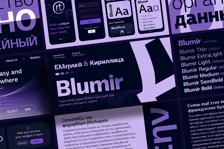 Blumir font family