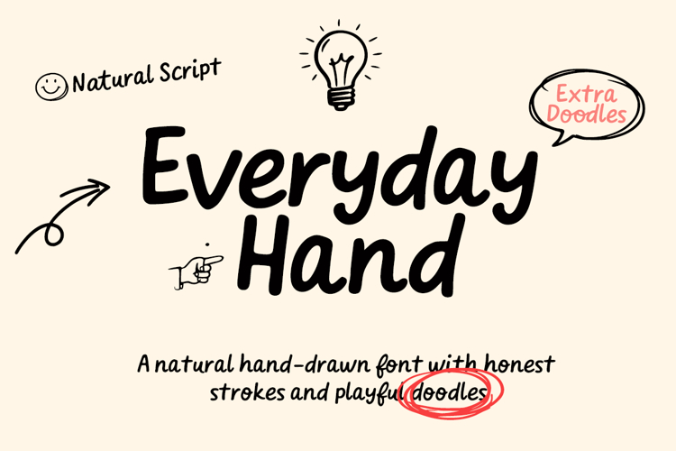 Everyday Hand Natural Handwritten Font