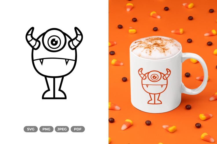 Kawaii Monster Doodle SVG & Clipart