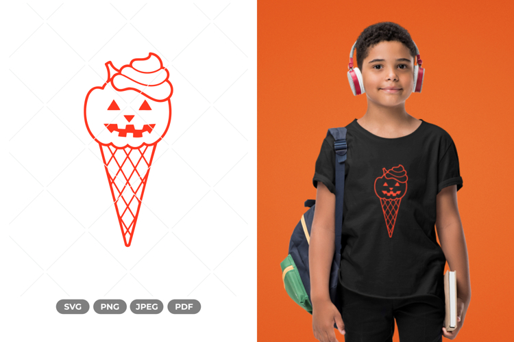 Halloween Ice Cream SVG & Clipart