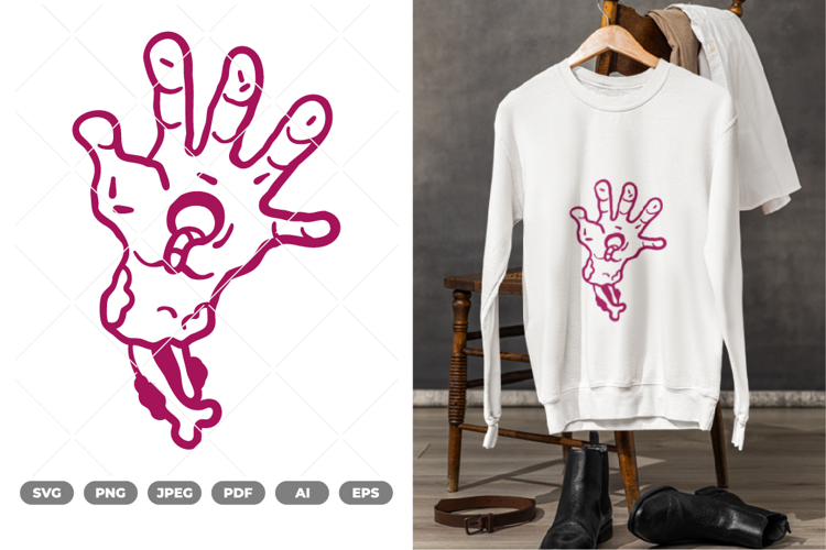 Zombie Hand Sign SVG & Clipart