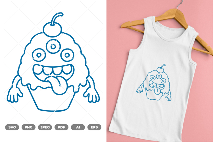 Ice Cream Monster SVG & Clipart