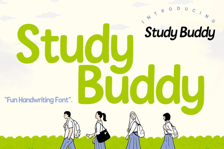 Study Buddy Playful Handwriting Font.