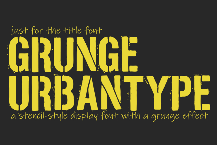 Urbantype Font - Grunge Effect