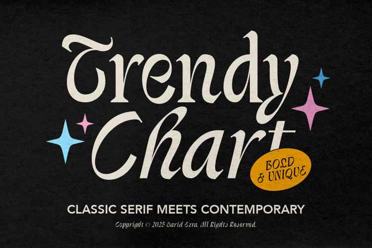 Trendy Chart - Unique Serif