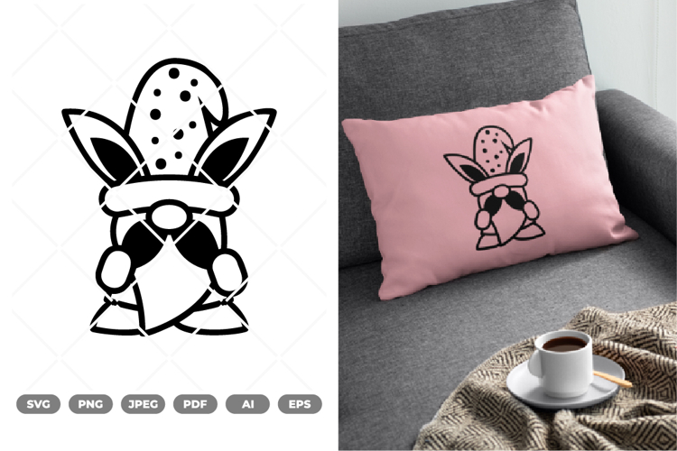 Easter Gnomes SVG & Clipart example image 1