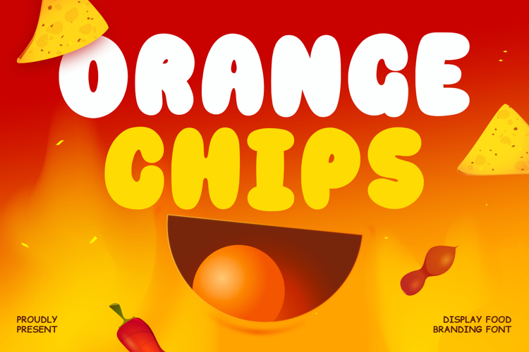 ORANGE CHIPS - Food Font