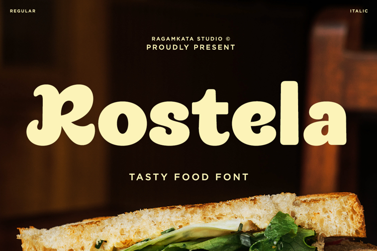 Rostela - Tasty Food Font
