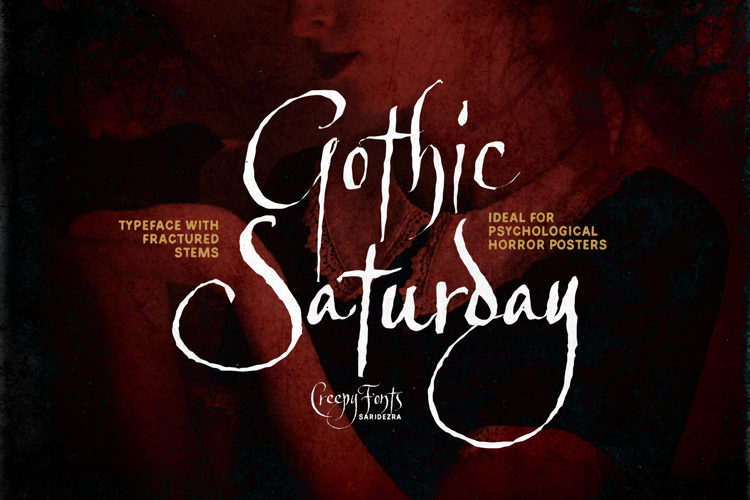 Gothic Saturday - Creepy Script Font
