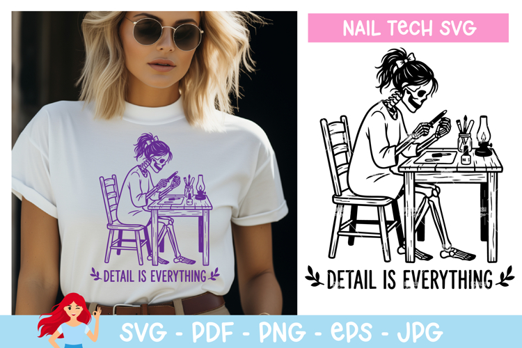 Detail is everything SVG, Nail tech inspired svg example image 1