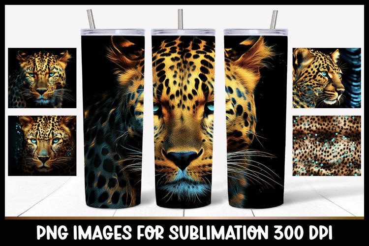 3D Cheetah Tumbler |3D Tumbler Animal Sublimation
