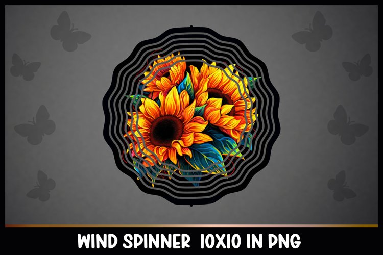 Rainbow Sunflower Flowers Wind Spinner Sublimation
