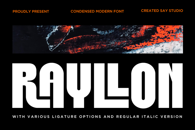 Rayllon - Condensed Modern Font