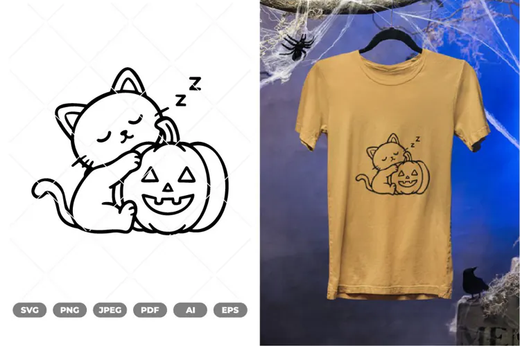 Halloween Cat SVG & Clipart