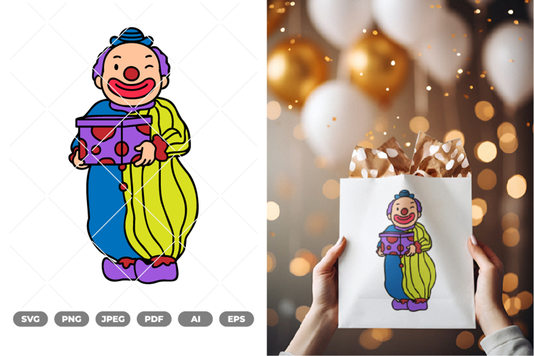Clown Colored SVG & Clipart