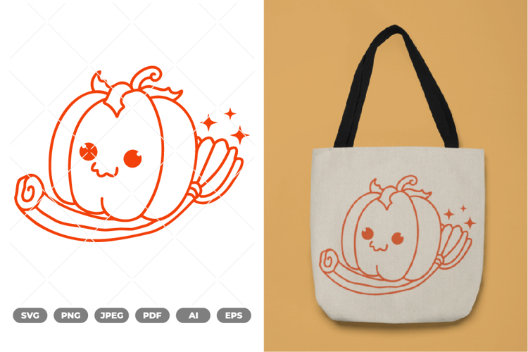 Cute Pumpkin SVG & Clipart example image 1