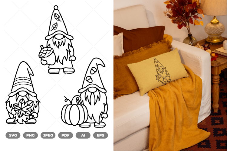 Fall Gnome SVG & Clipart