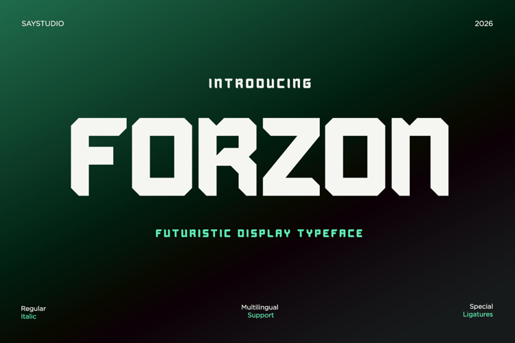 Forzon - Futuristic Display Typeface
