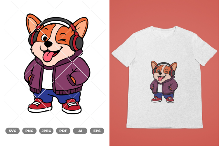 Cool Dog Colored SVG & Clipart