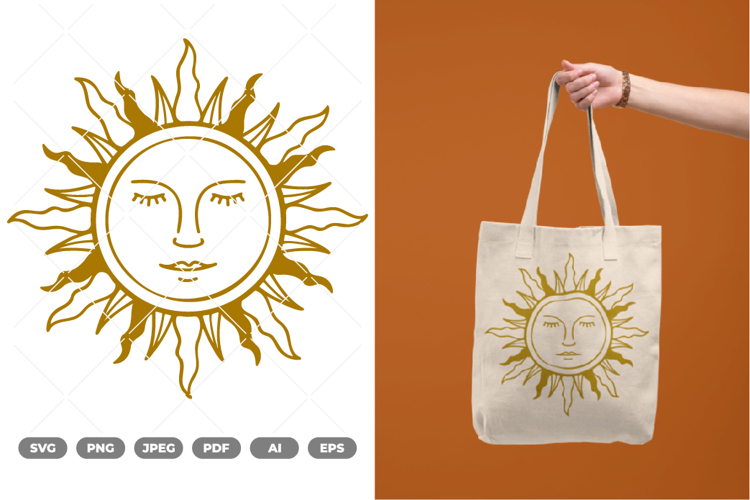 Boho Sun SVG & Clipart