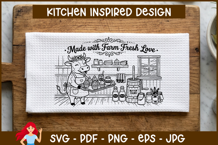 Funny Farmhouse Baking Towel Design