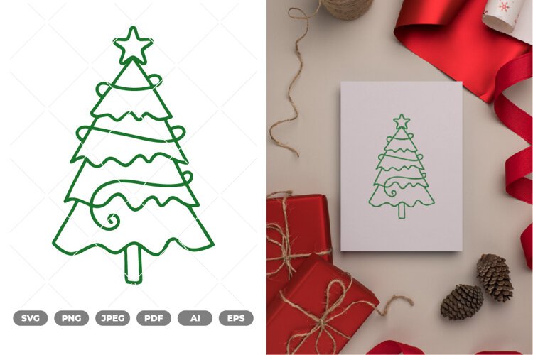 Christmas Tree SVG & Clipart example image 1