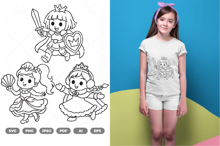Chibi Princess SVG & Clipart