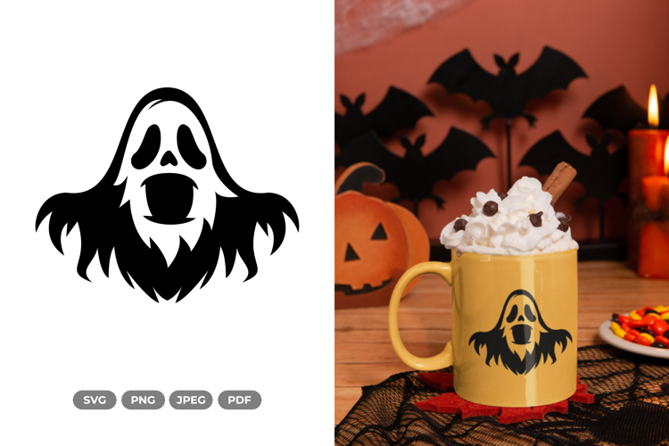 Ghost SVG & Clipart - Halloween Cut File