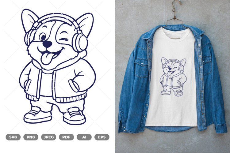 Cool Dog SVG & Clipart example image 1