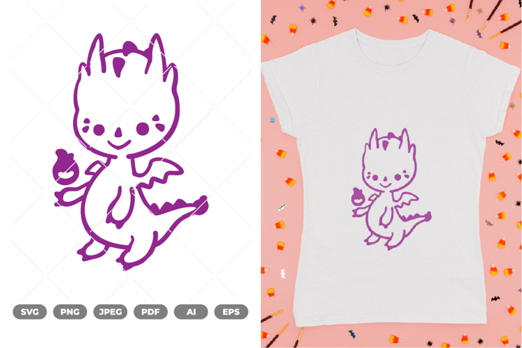 Cute Dragon Clipart Image 24