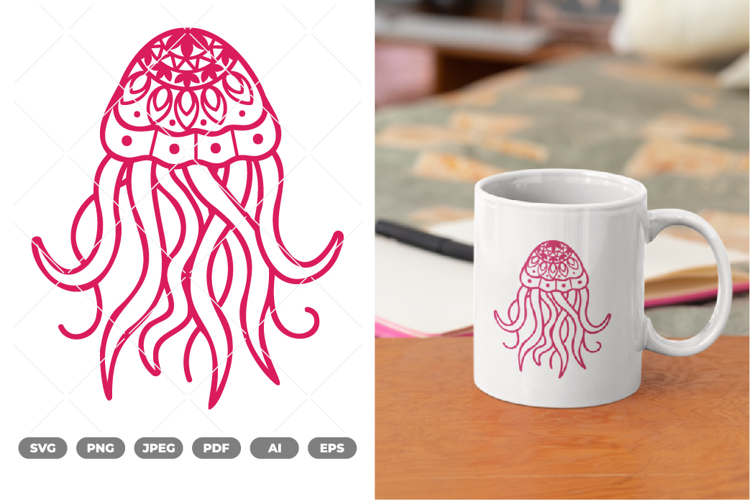 Mandala Jellyfish SVG & Clipart