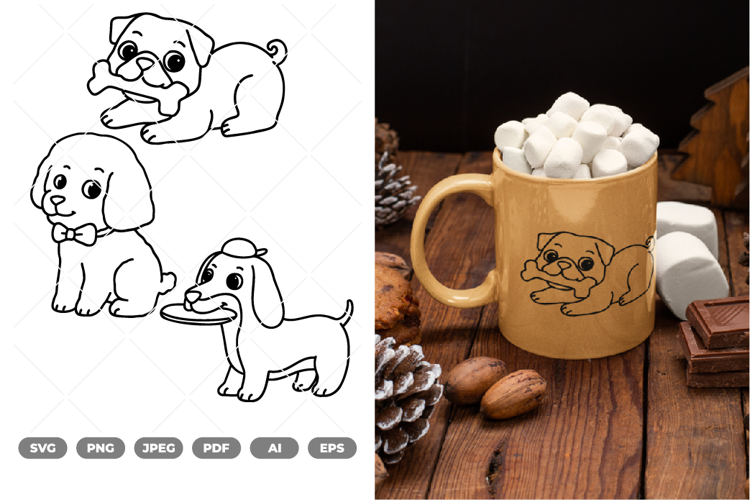 Cute Puppy SVG & Clipart
