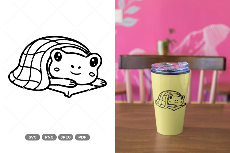 Kawaii Chibi Frog SVG   Clipart