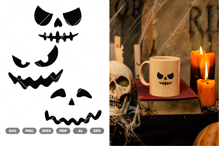 Pumpkin Face SVG & Clipart