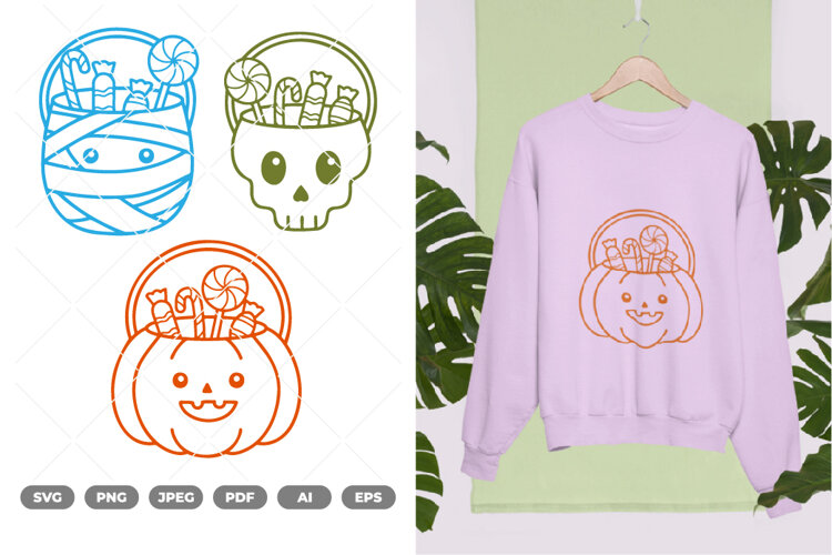 Candy Bucket SVG & Clipart example image 1