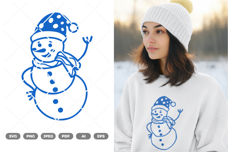 Snowman Illustration Image 3