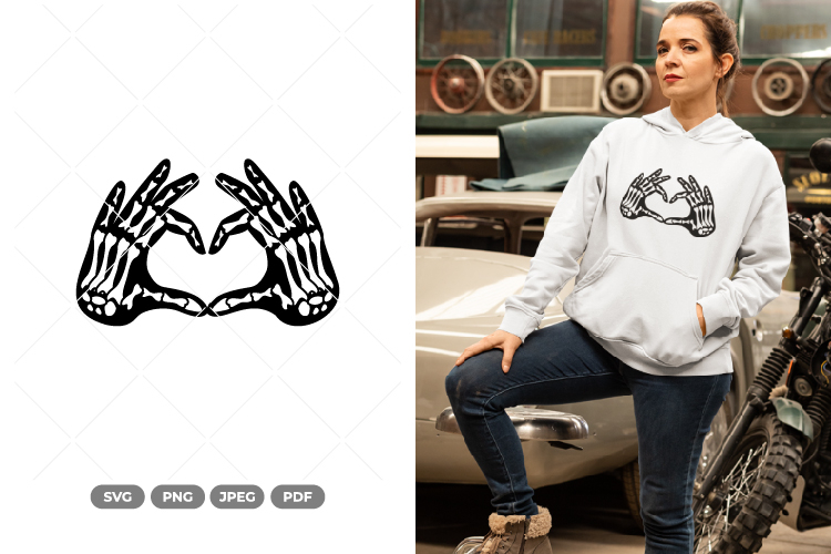 Skull Hand Sign SVG & Clipart