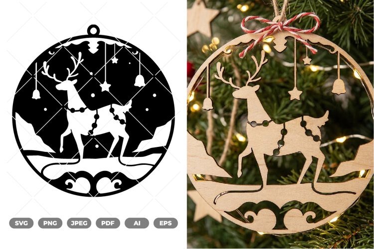 Christmas Bauble SVG & Clipart example image 1