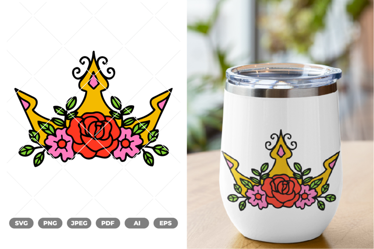 Floral Crown Colored SVG & Clipart