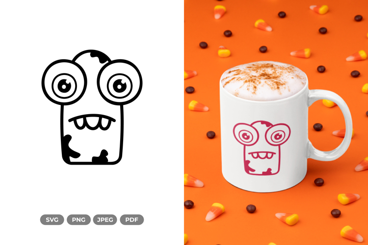 Kawaii Monster Doodle SVG & Clipart