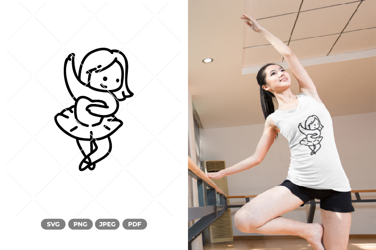Ballet Girl SVG   Clipart